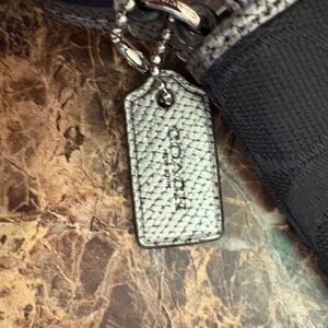 Coach Black Wristlet with Silver Accents